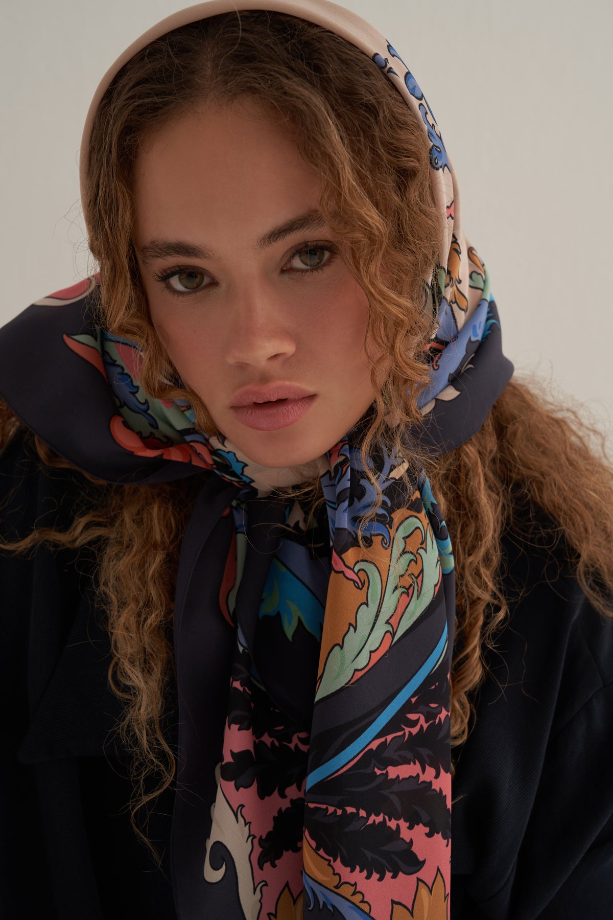 Navy Blue Grace Scarf