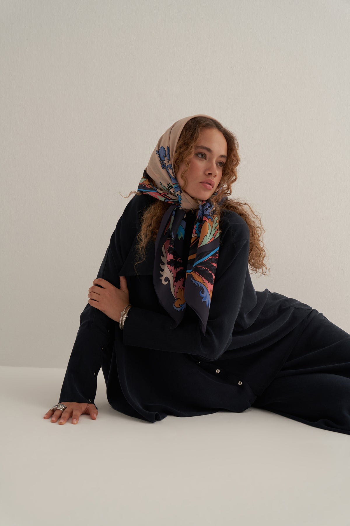 Navy Blue Grace Scarf
