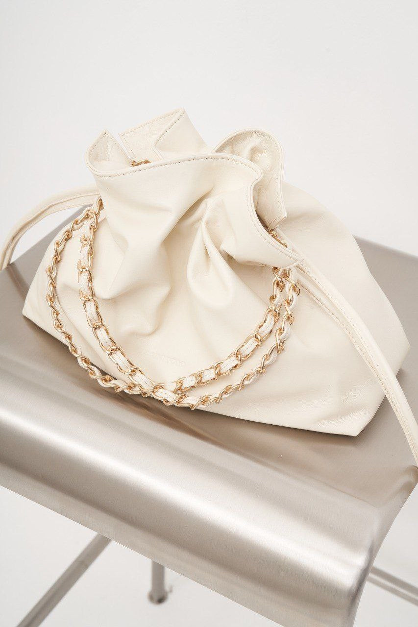 Cream Pouch Bag