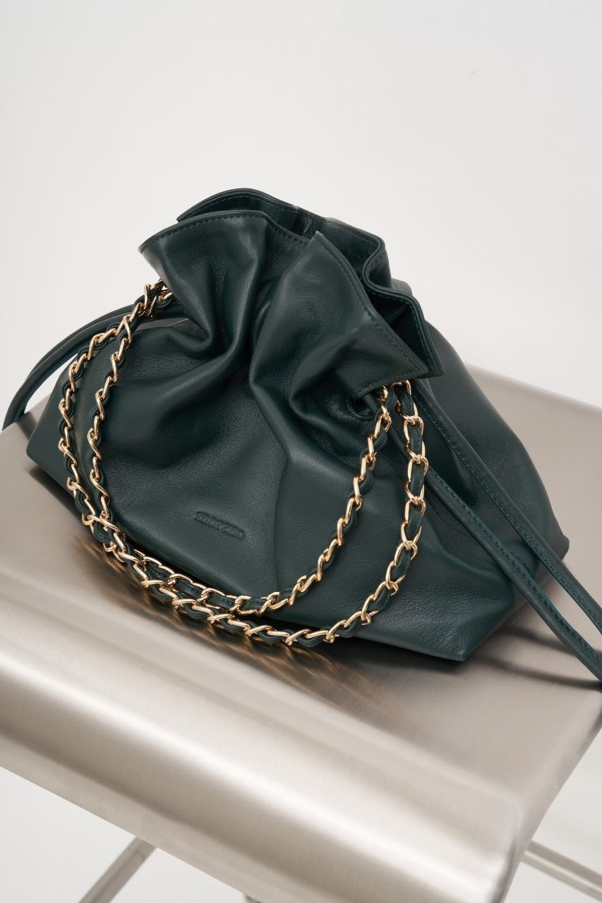 Dark Green Pouch Bag