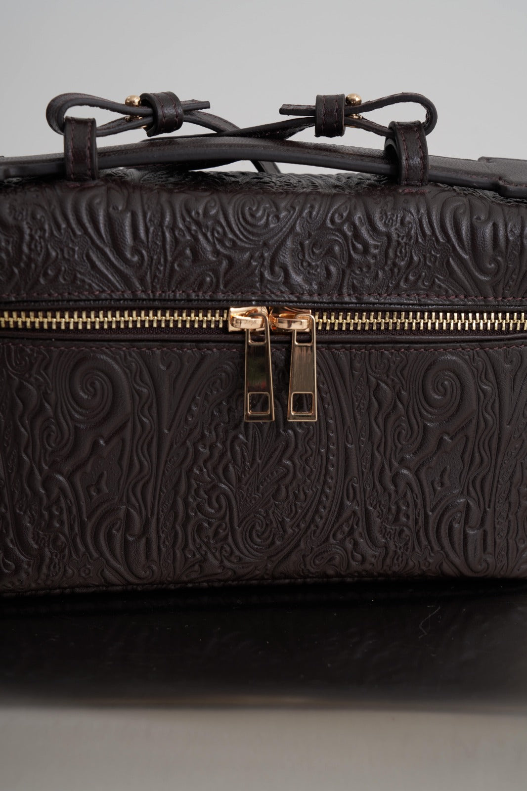 Brown Boxy Handle Bag