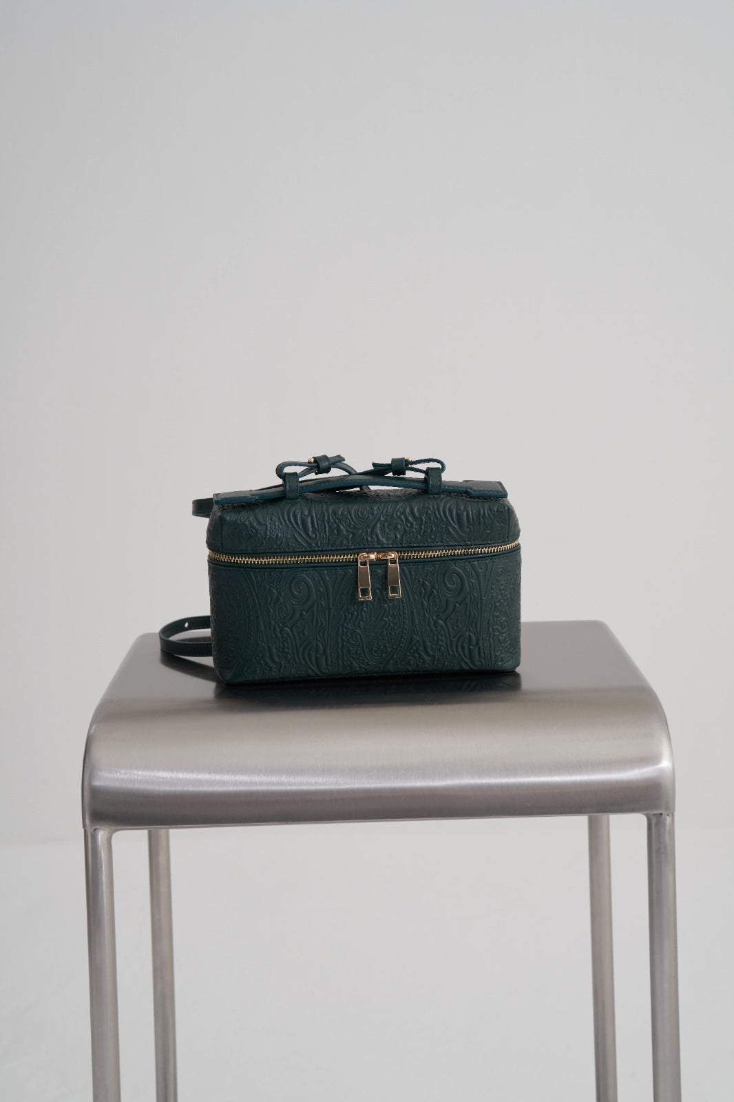 Green Boxy Handle Bag