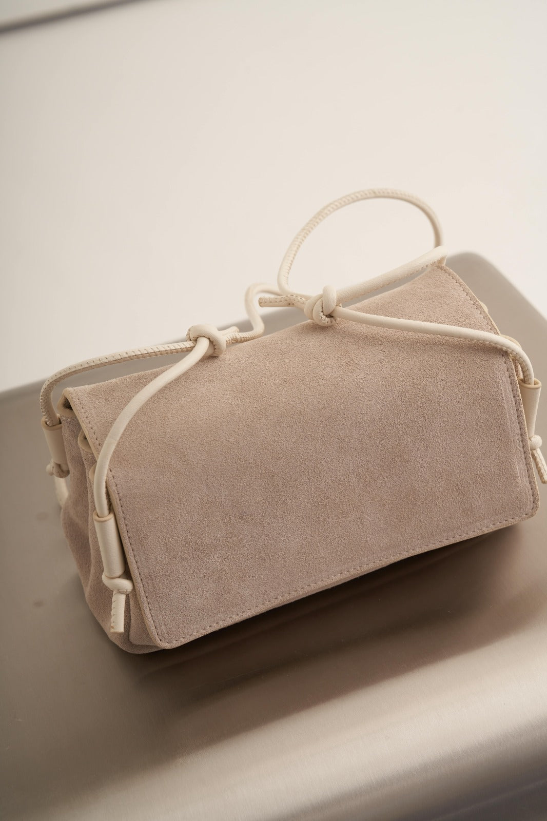 Cream Suede Bag
