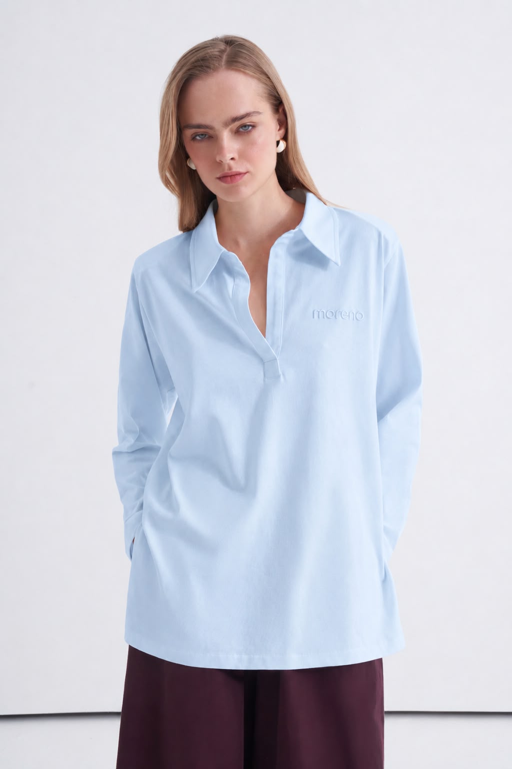 Patlı Mavi Sweatshirt