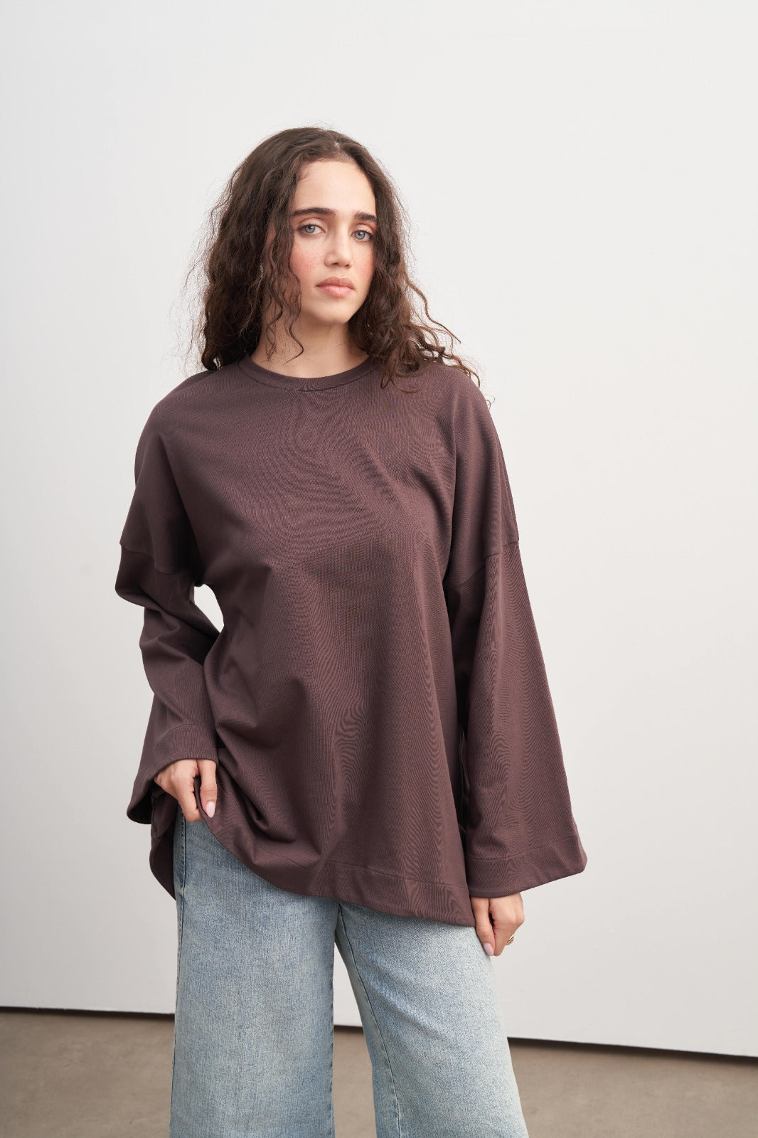 Kahverengi Basic Sweatshirt