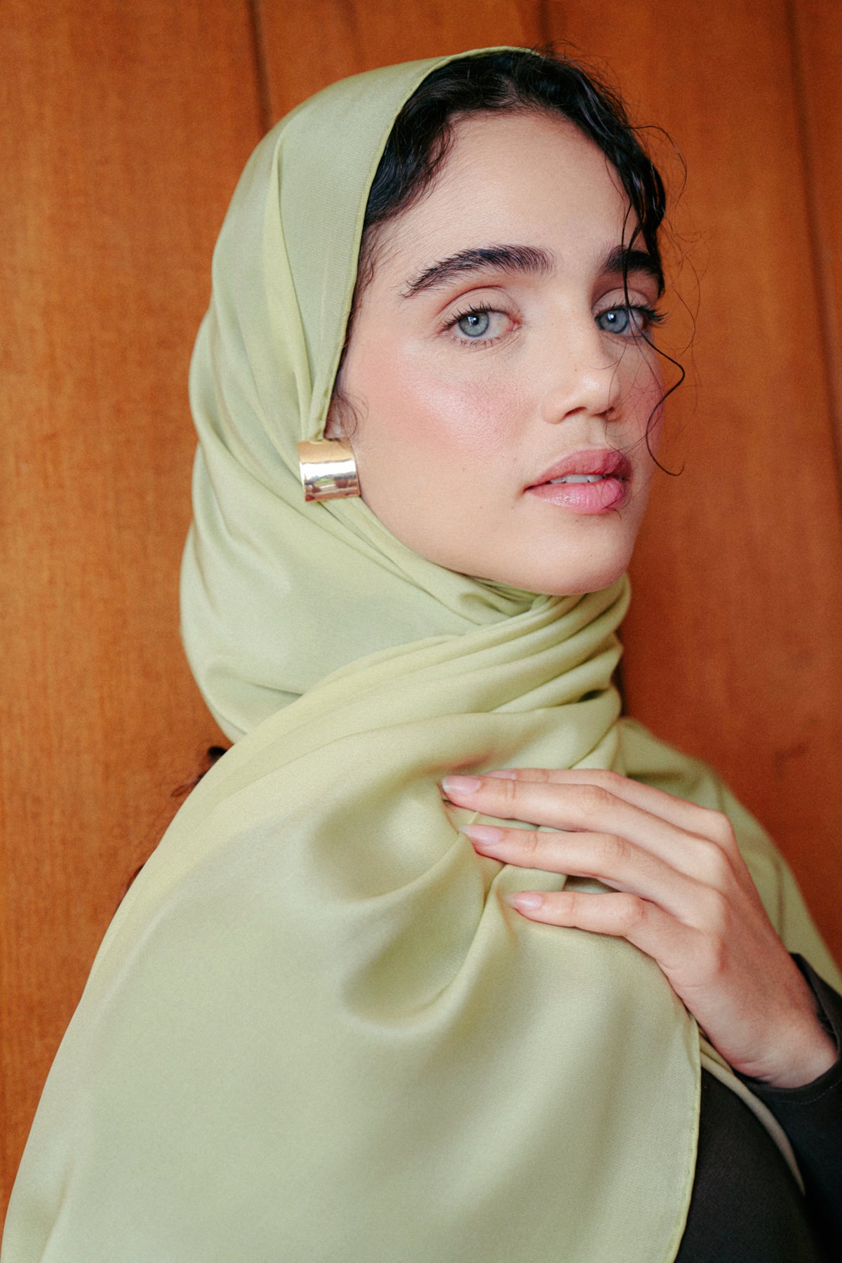 Olive Green Silk
