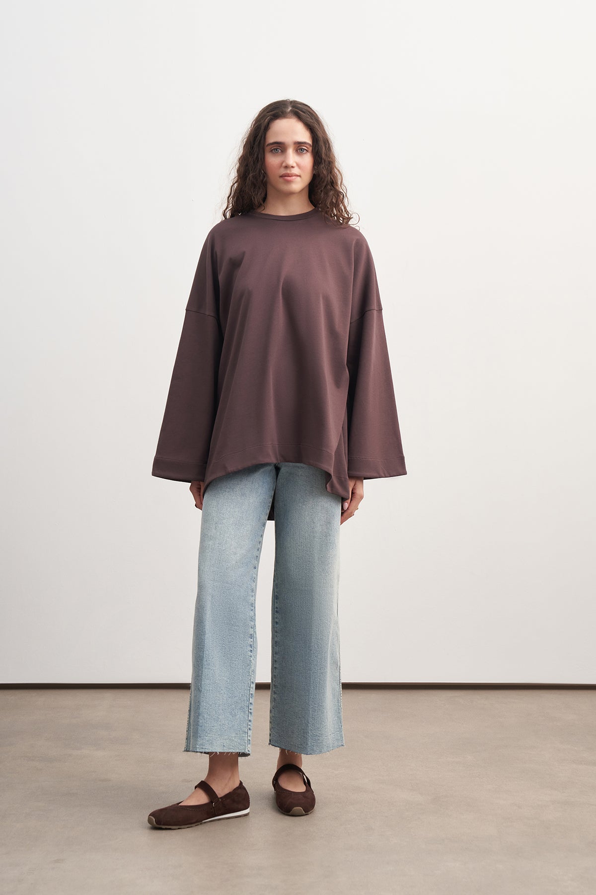 Kahverengi Basic Sweatshirt