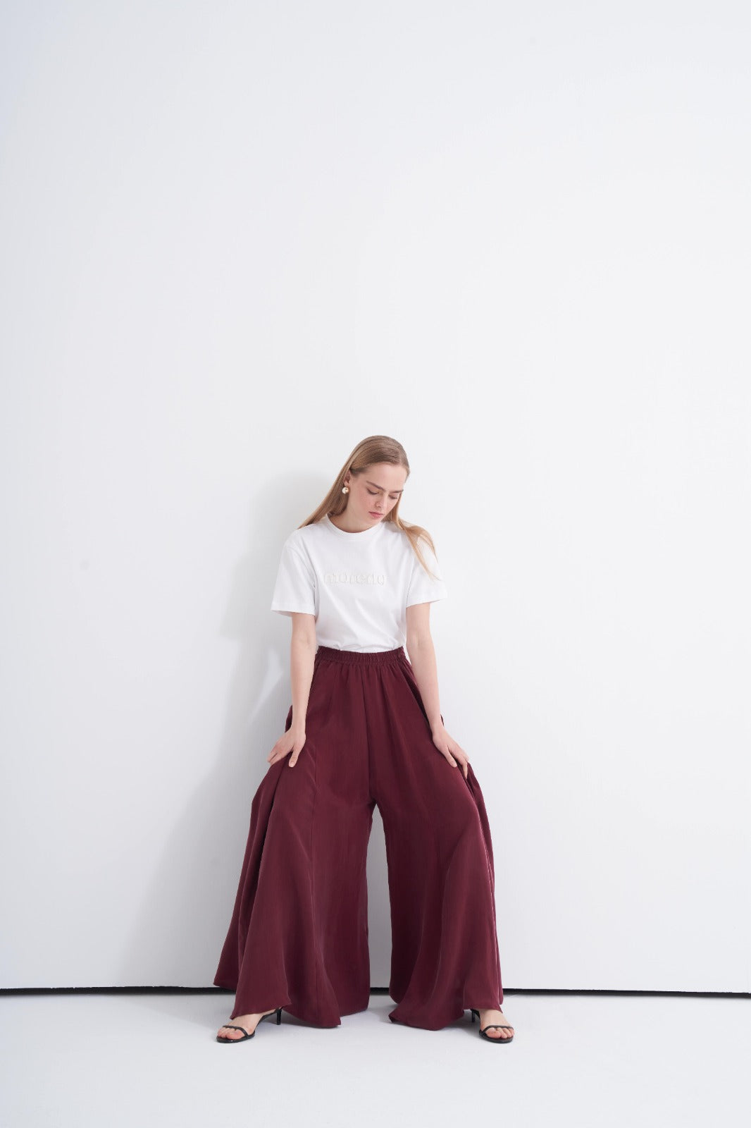 Cupro Bordo Pantolon Etek