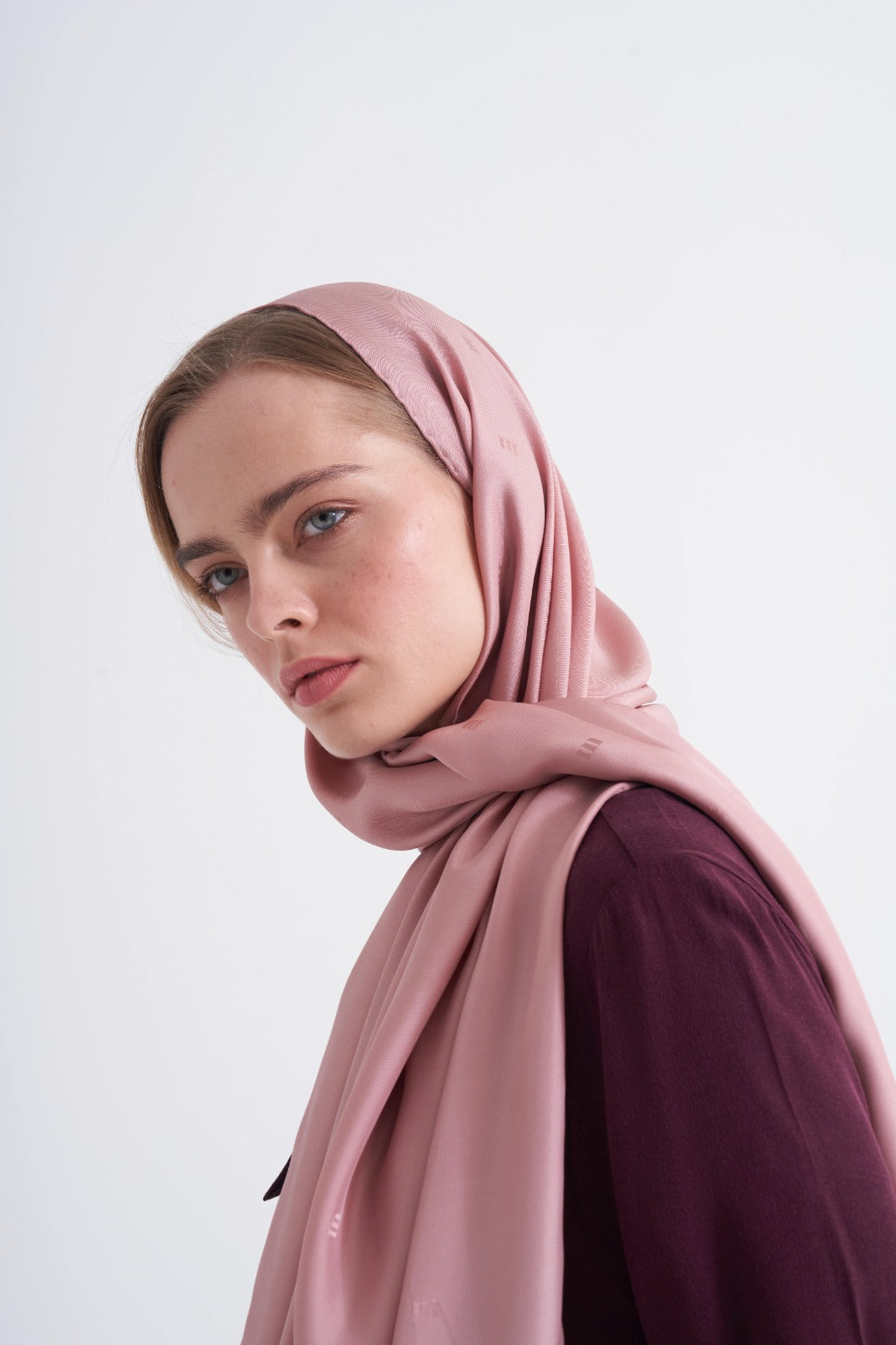 Pudra M Logo Twill İpek Şal