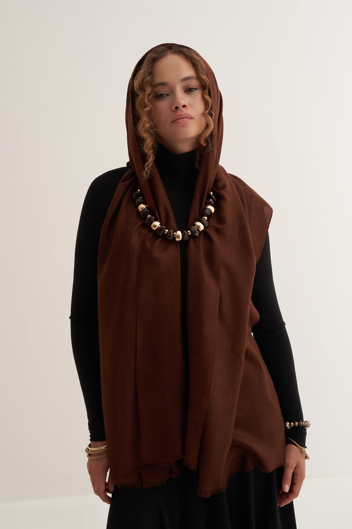 Dark Brown Soft Wool