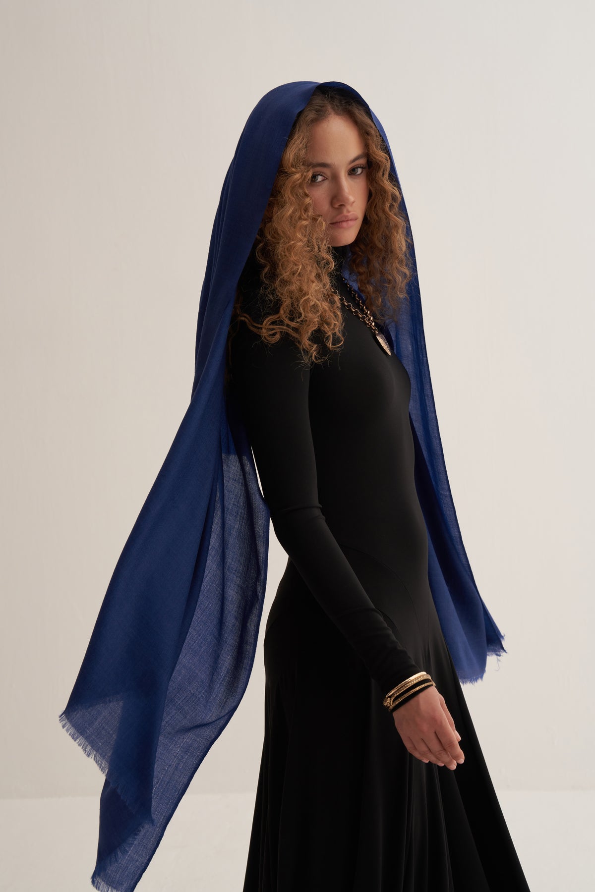 Navy Blue Soft Wool