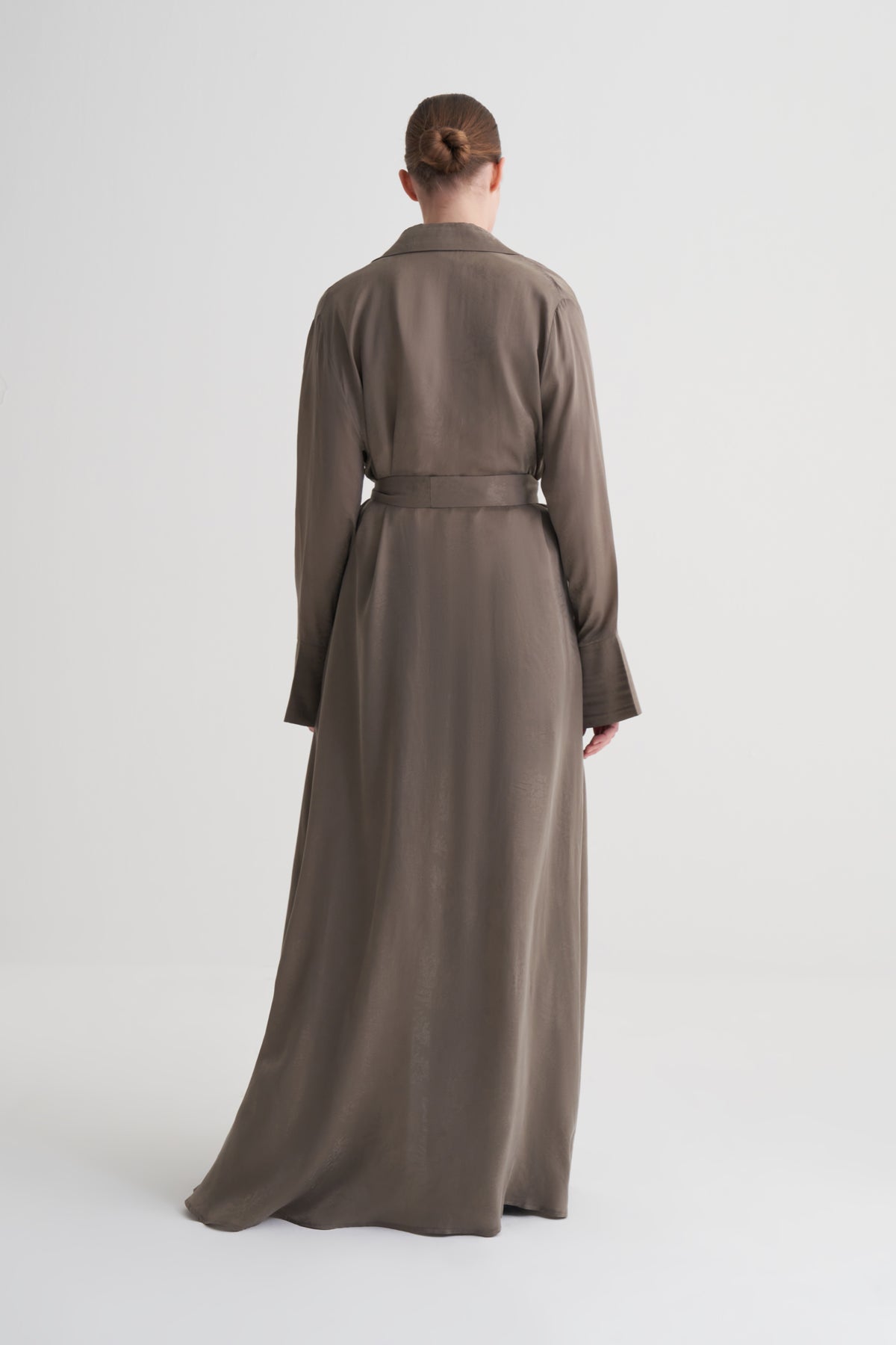 Vizon Cupro Jakar Yapraklı Abaya