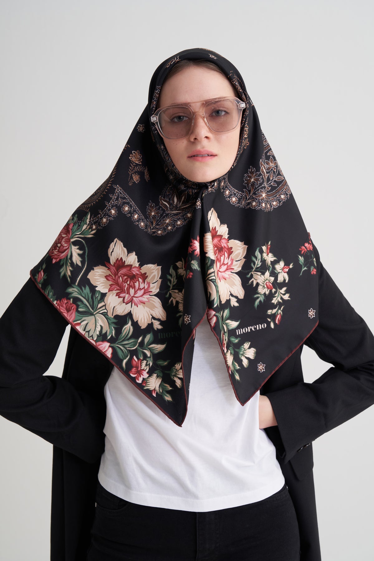 Vintage Floral Scarf