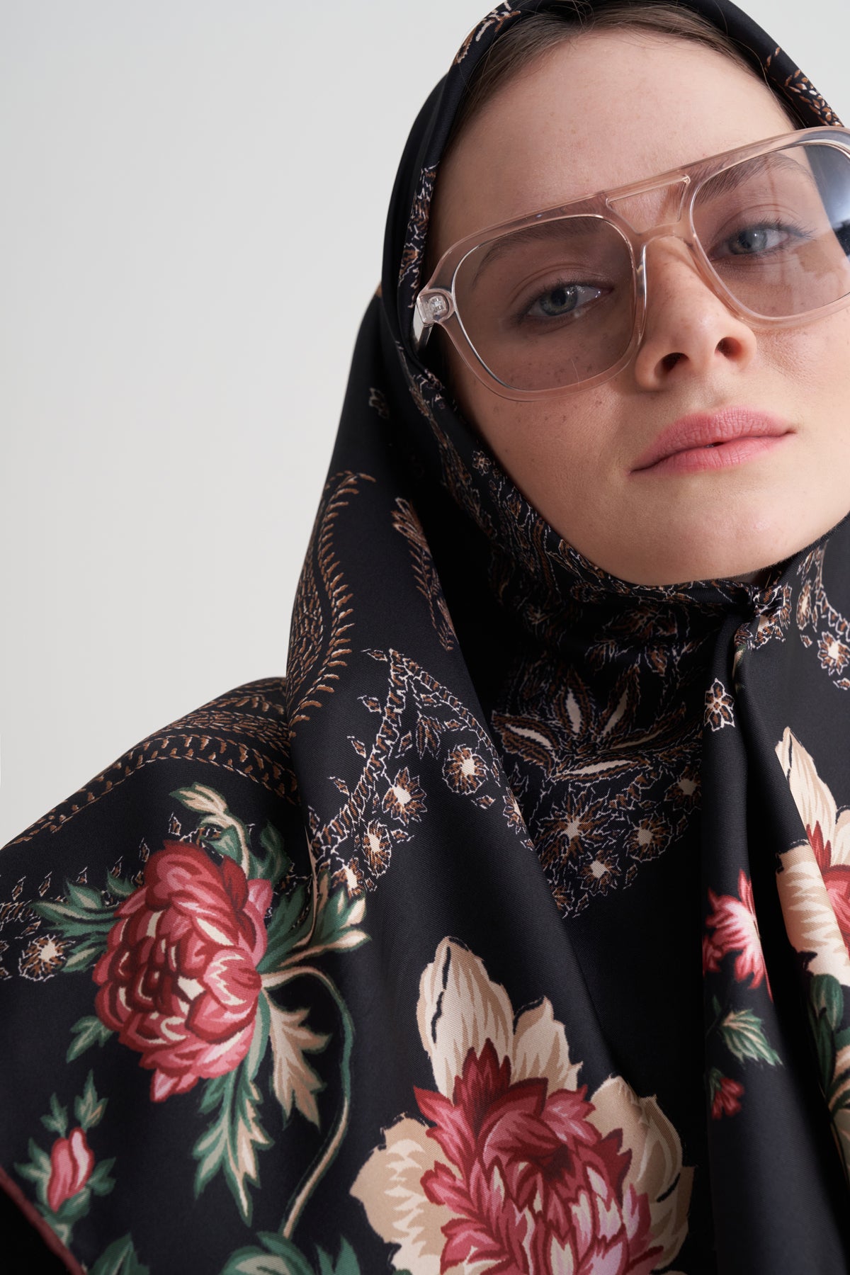 Vintage Floral Scarf