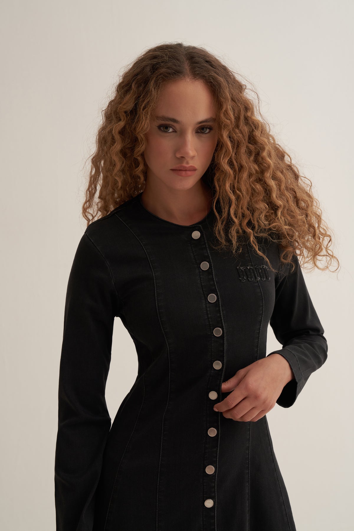Füme Denim Elbise