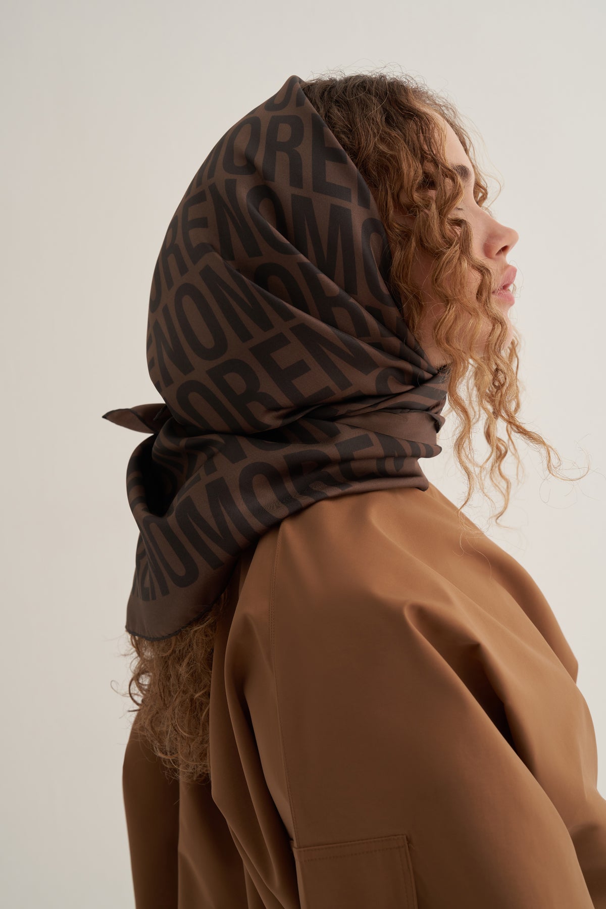 Brown Logo Scarf