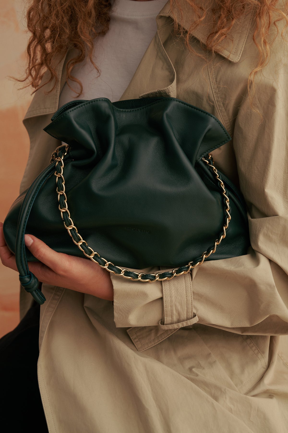 Dark Green Pouch Bag