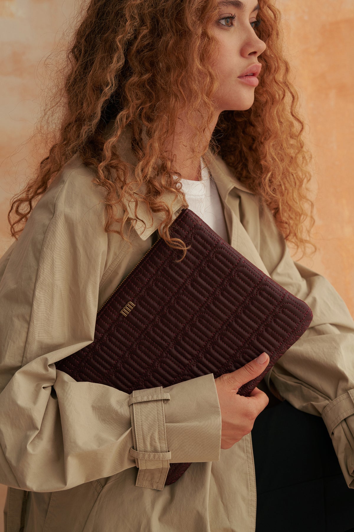 Moreno Bordeaux Clutch Bag
