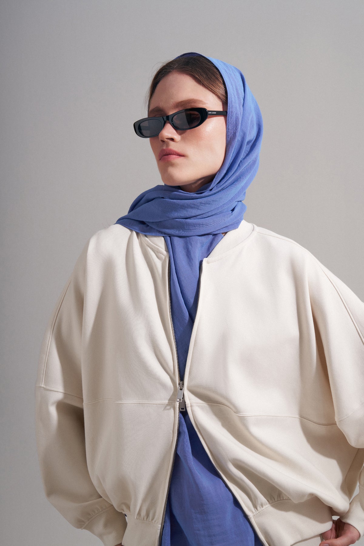 Leylak Kıvrımlı Şal