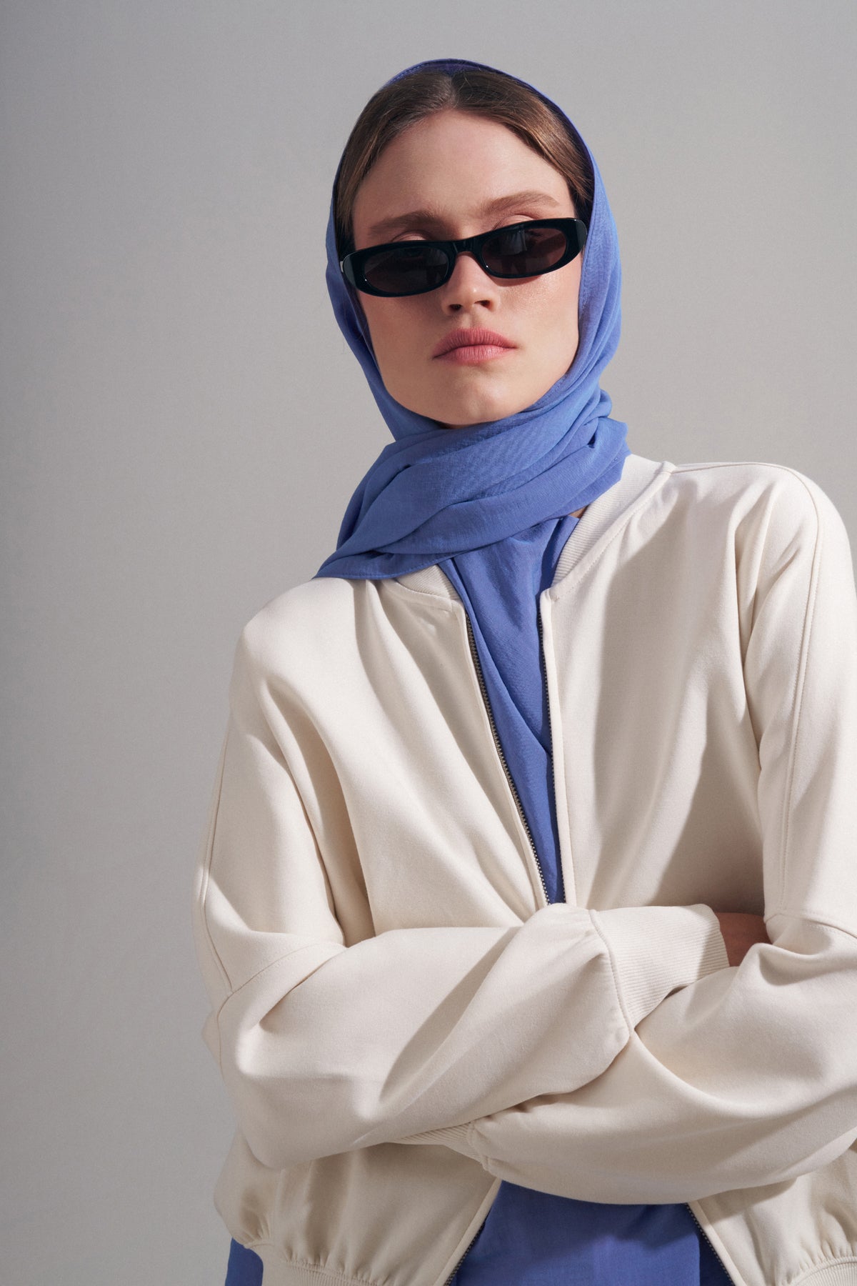 Leylak Kıvrımlı Şal