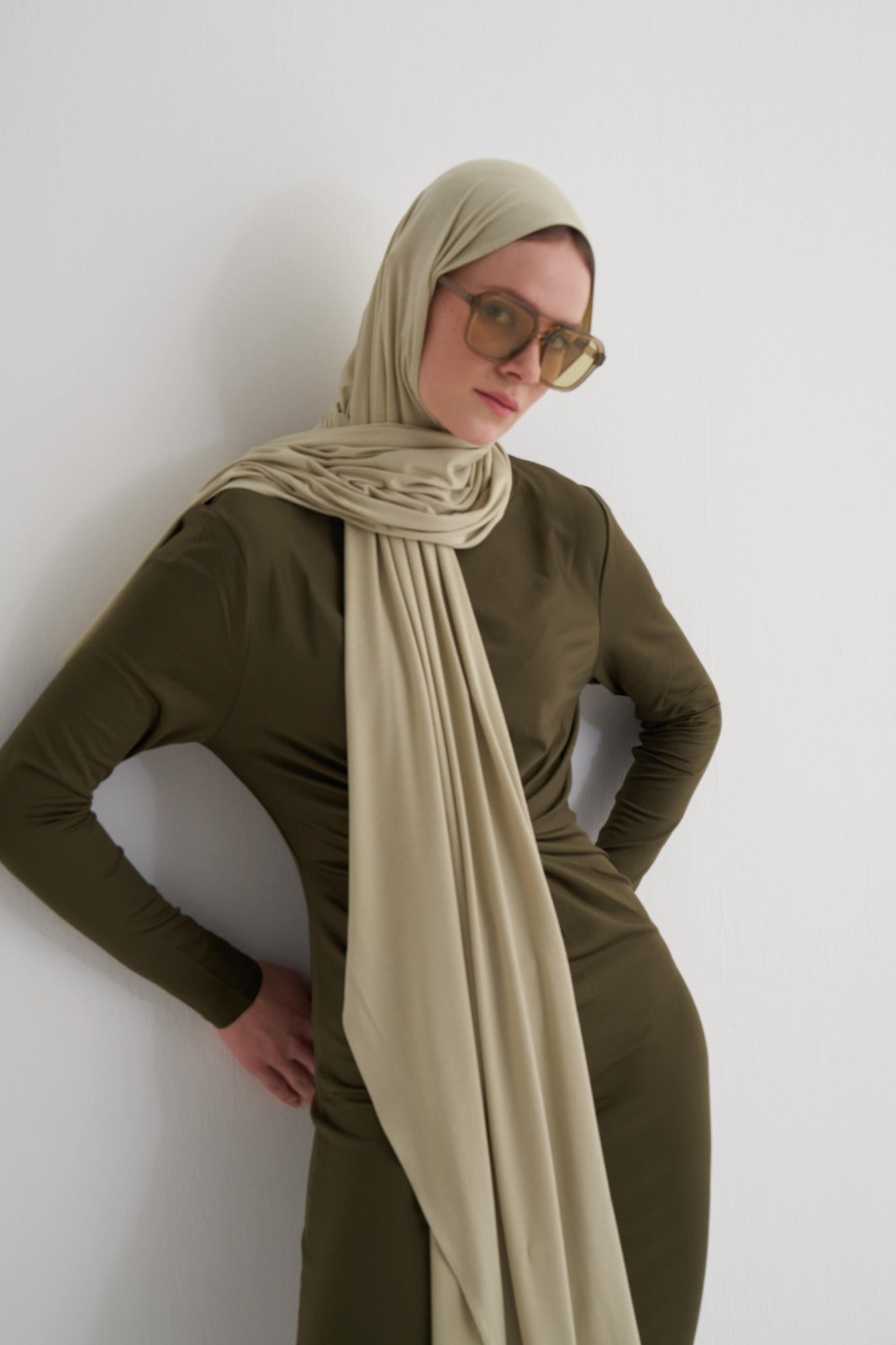 Soft Yeşil Modal Likra Şal