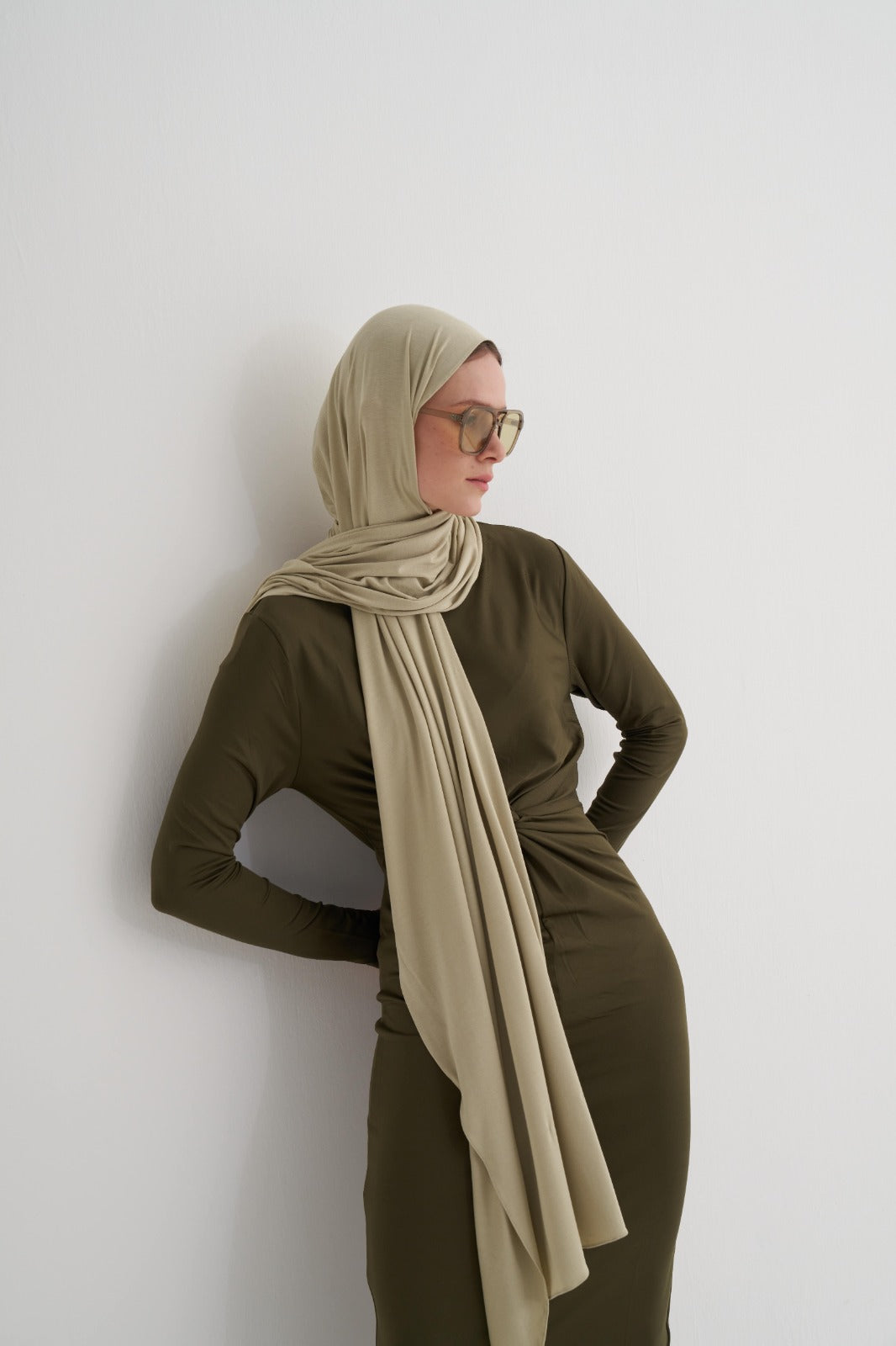 Soft Yeşil Modal Likra Şal