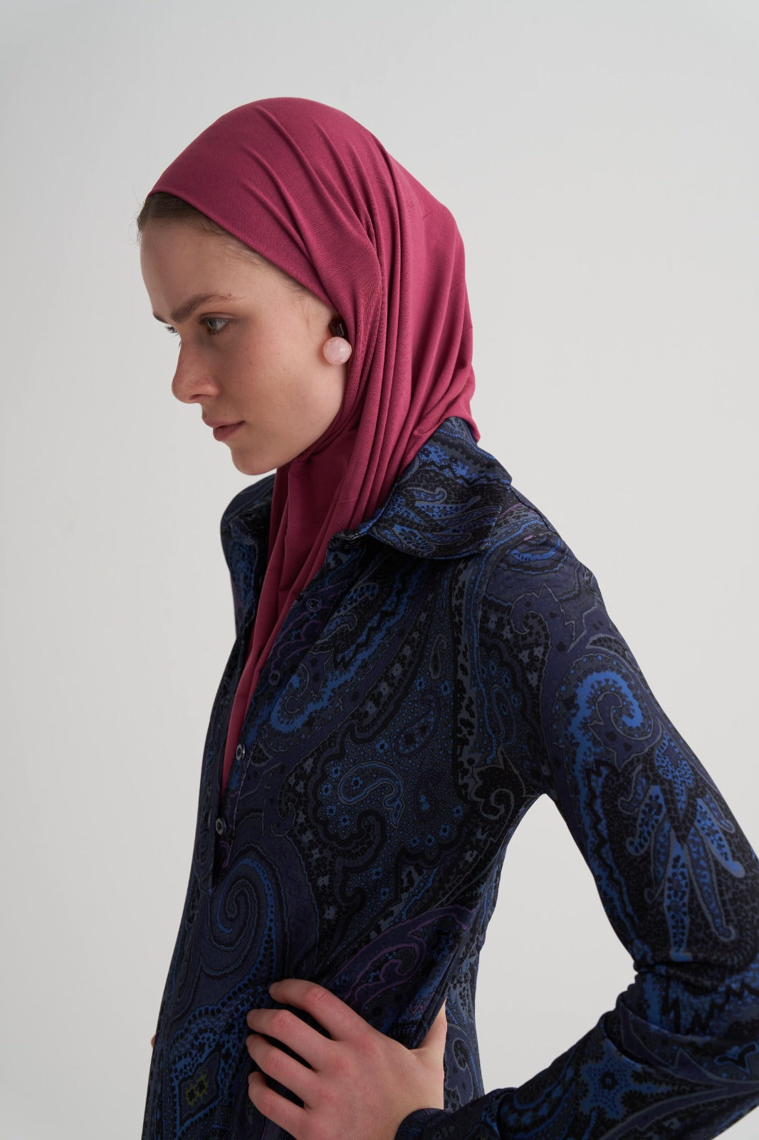 Pembe Modal Likra Şal