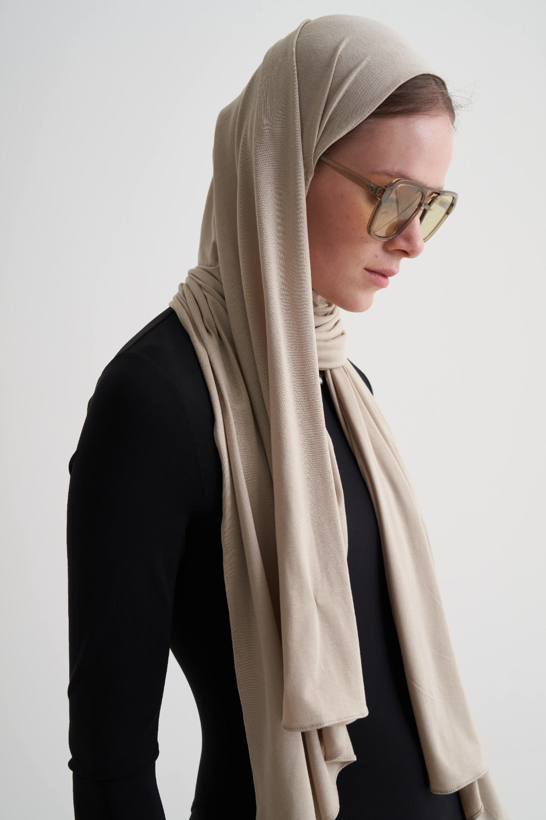 Bej Modal Likra Şal