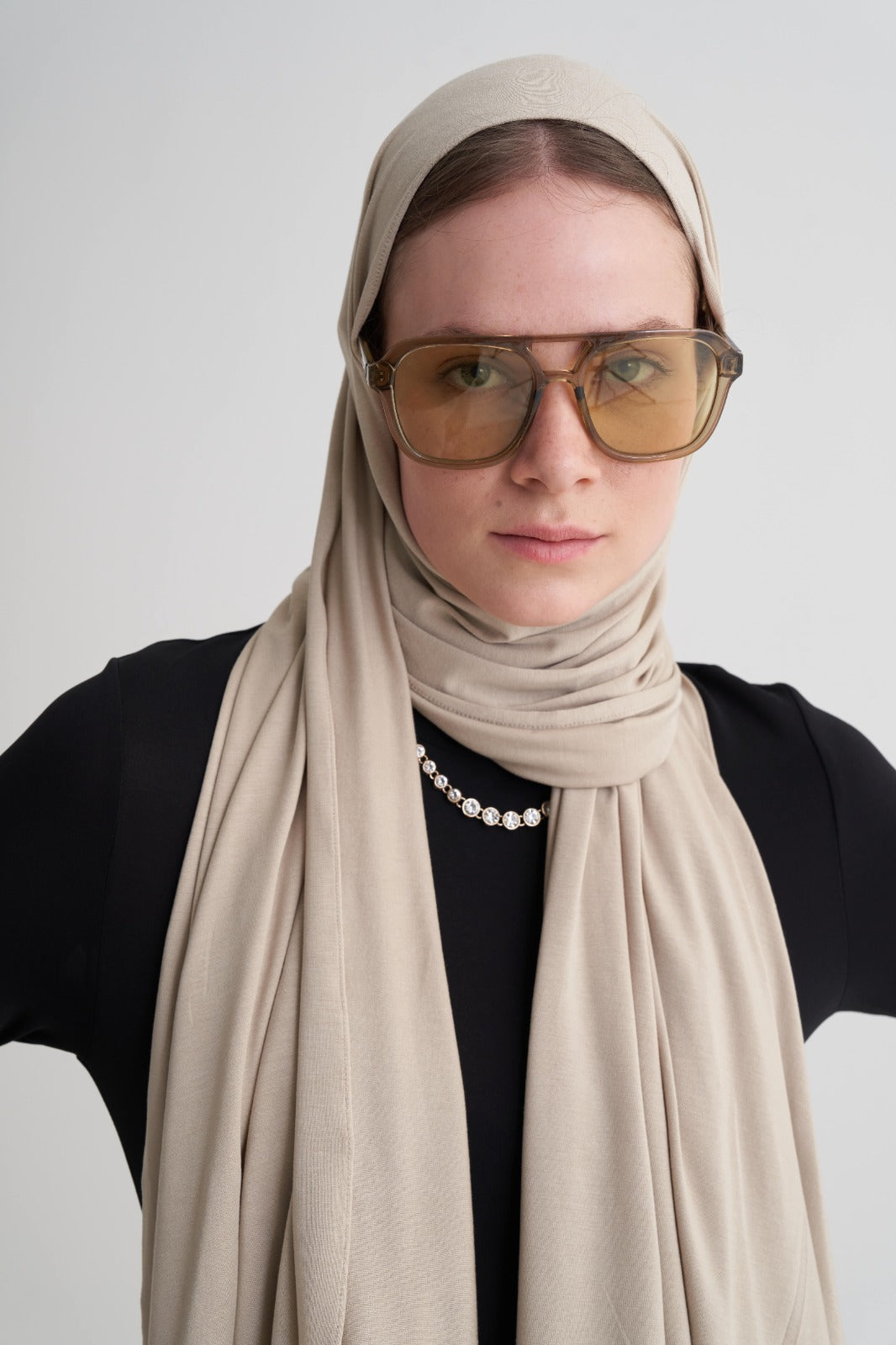 Bej Modal Likra Şal
